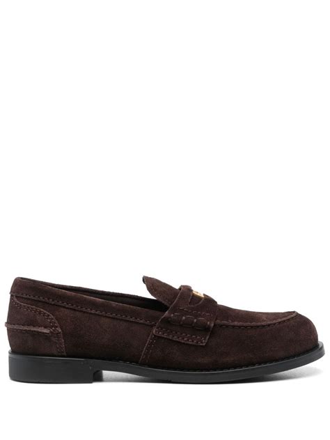 Miu Miu Suede Penny Loafers 